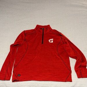 G-Brand Men's Red Half-Zip Performance Pullover